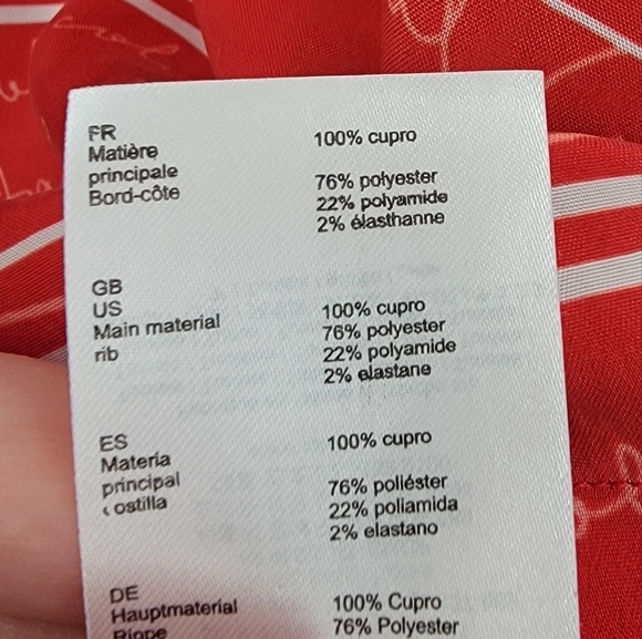 Maje Womens Medium Red White Stripe Split Back Star Snap Long Sleeve Blouse - Picture 9 of 16